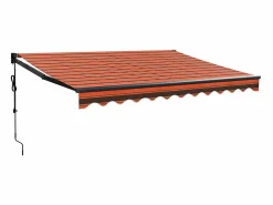 Sale Toldo retráctil automático naranja y marrón 3,5x2,5 m ES82634 Marquesina