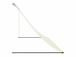 Toldo retráctil de tela y acero 300x150 cm ES469472 Crema