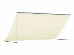 Toldo retráctil de tela y acero 300x150 cm ES469472 Crema