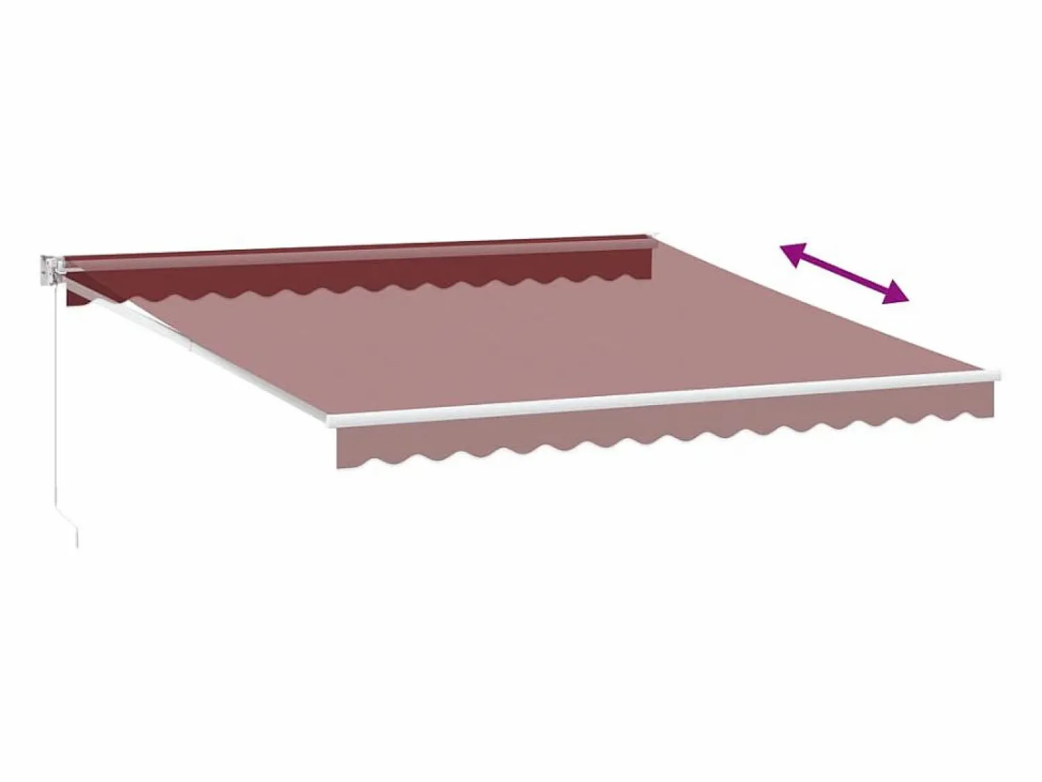 Discount Toldo retráctil manual burdeos 400x300 cm ES925125 Estor Y Toldo