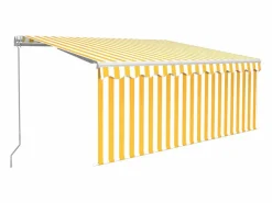 Toldo retráctil manual con persiana LED /blanco 3x2,5 m ES506260