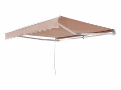 Toldo Retráctil Manual para Patio SucceBuy, 305 x 244 CM, Toldo Retráctil para Patio, Refugio Solar con Manivela