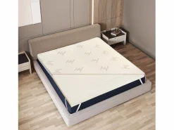 Discount The White Stone Topper de Látex Natural 135x190 | Bambú transpirable, desenfundable