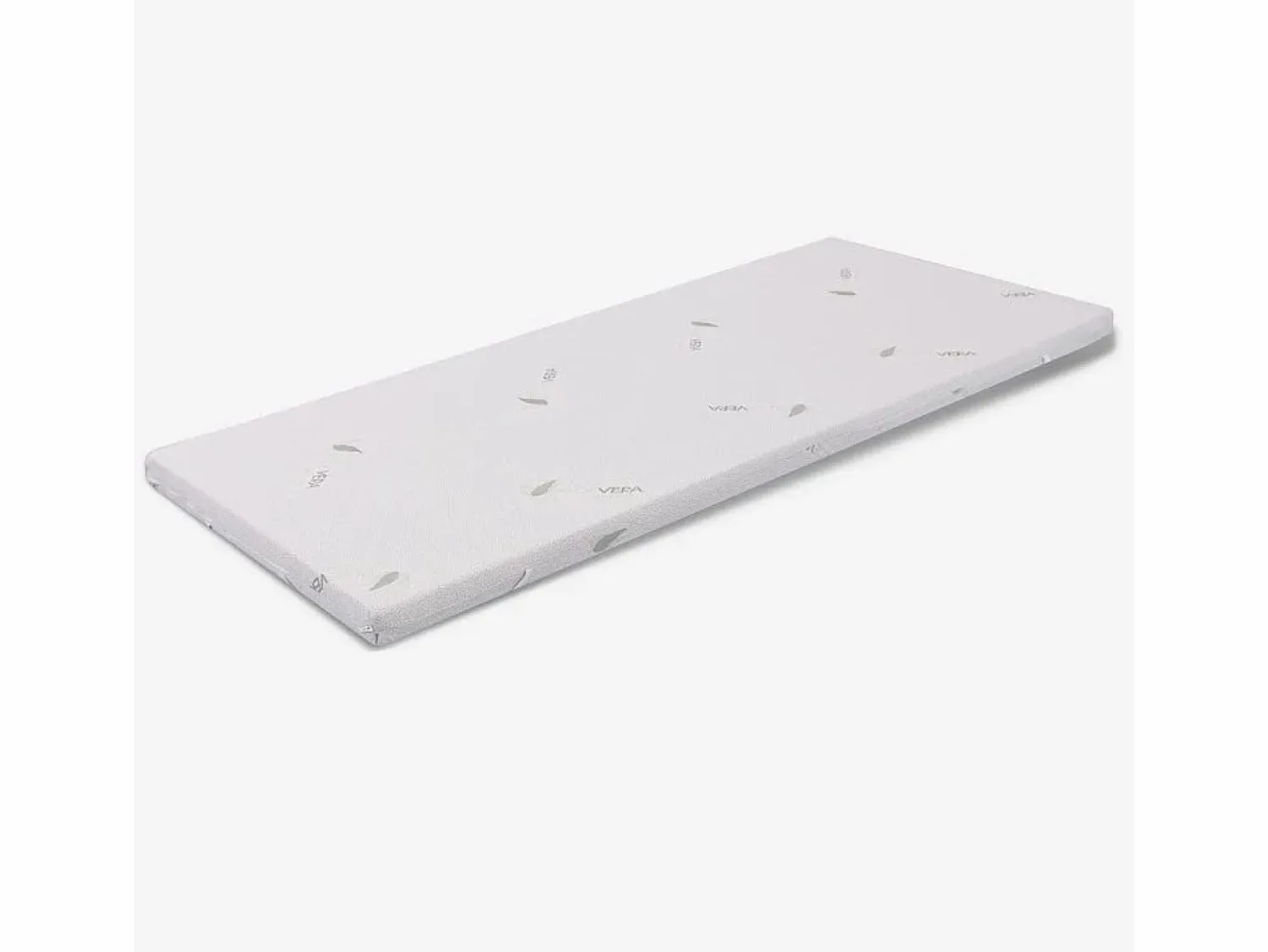 Outlet Topper espuma viscoelastica 80x190 alto 5 cm, desenfundable AloeVera Sobrecolchón
