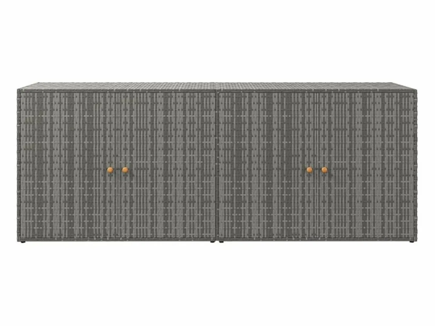 Garden Furniture Torgnyr Armario de almacenaje de jardín ratán PE 198x55,5x80 cm Gris