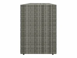 Garden Furniture Torgnyr Armario de almacenaje de jardín ratán PE 198x55,5x80 cm Gris