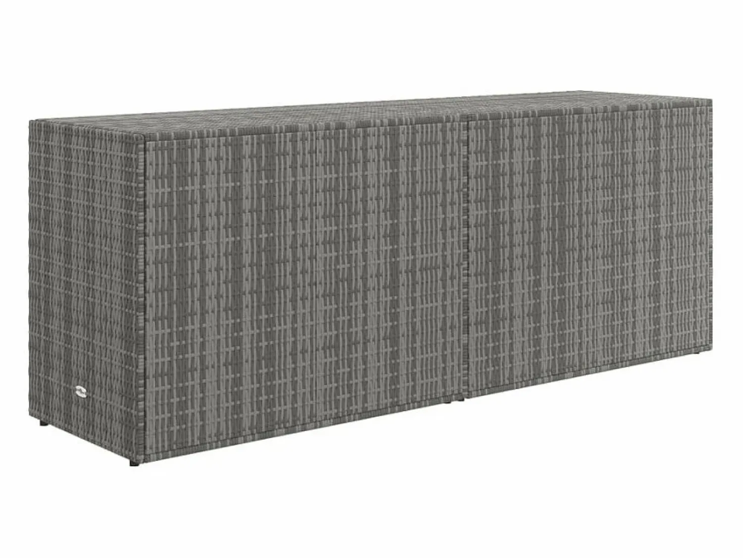 Garden Furniture Torgnyr Armario de almacenaje de jardín ratán PE 198x55,5x80 cm Gris
