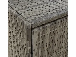 Garden Furniture Torgnyr Armario de almacenaje de jardín ratán PE 198x55,5x80 cm Gris