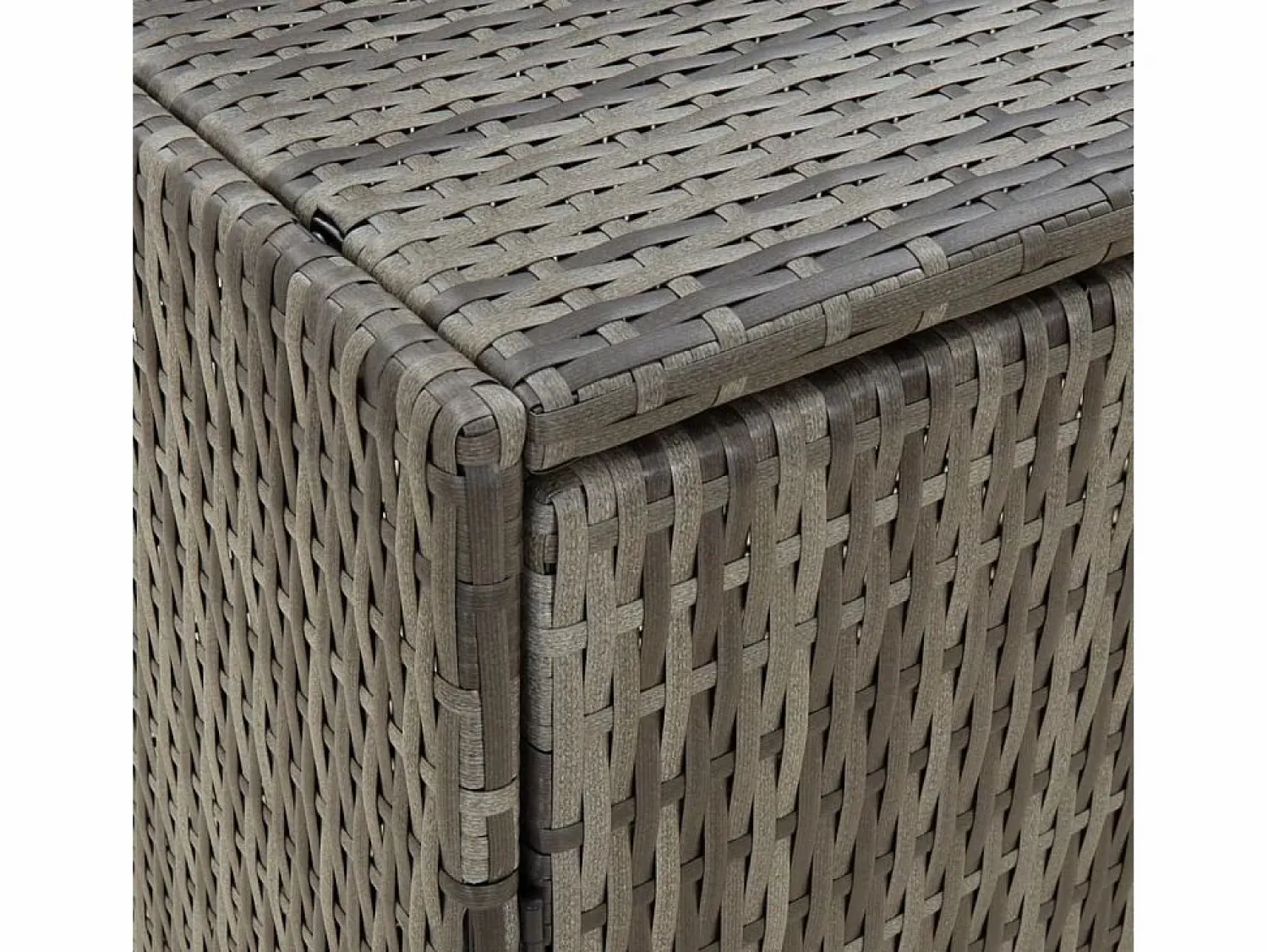 Garden Furniture Torgnyr Armario de almacenaje de jardín ratán PE 198x55,5x80 cm Gris