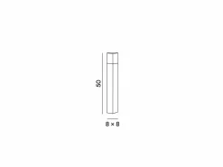 Torre - Bolardo de jardín con 1 bombilla E27 máx. 20 W IP54, aluminio pintado, bolardo para exterior, claro, altura 60 cm - Perenz
