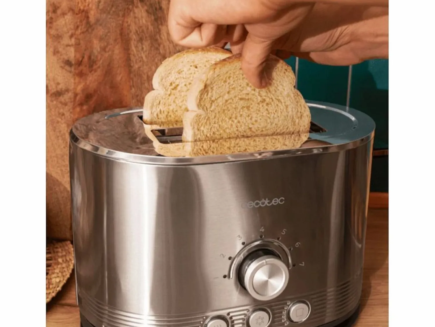 Tostador Cecotec Shine&Toast Double 850W 2 ranuras + aviso luminoso