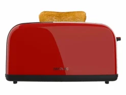 New Tostador vertical Cecotec Toastin' Time 850W diseño vintage ranura larga Rojo