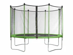 Discount Habitat et jardin Trampolin / Cama elástica "Yoopi" - Ø 4.25 m - con red + escalera + cubierta de protección + kit de anclaje