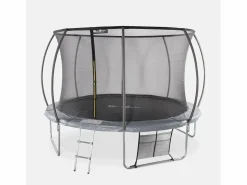 Sweeek Trampolín 370cm red interior con pack de accesorios