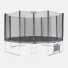 New Sweeek Trampolín con pack de accesorios de 430cm gris