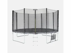New Sweeek Trampolín con pack de accesorios de 430cm gris