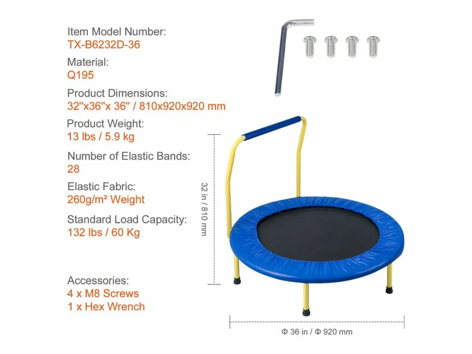 Discount Trampolín SucceBuy Trampolín de 3 Patas para Niños, Plegable para Interior y Exterior