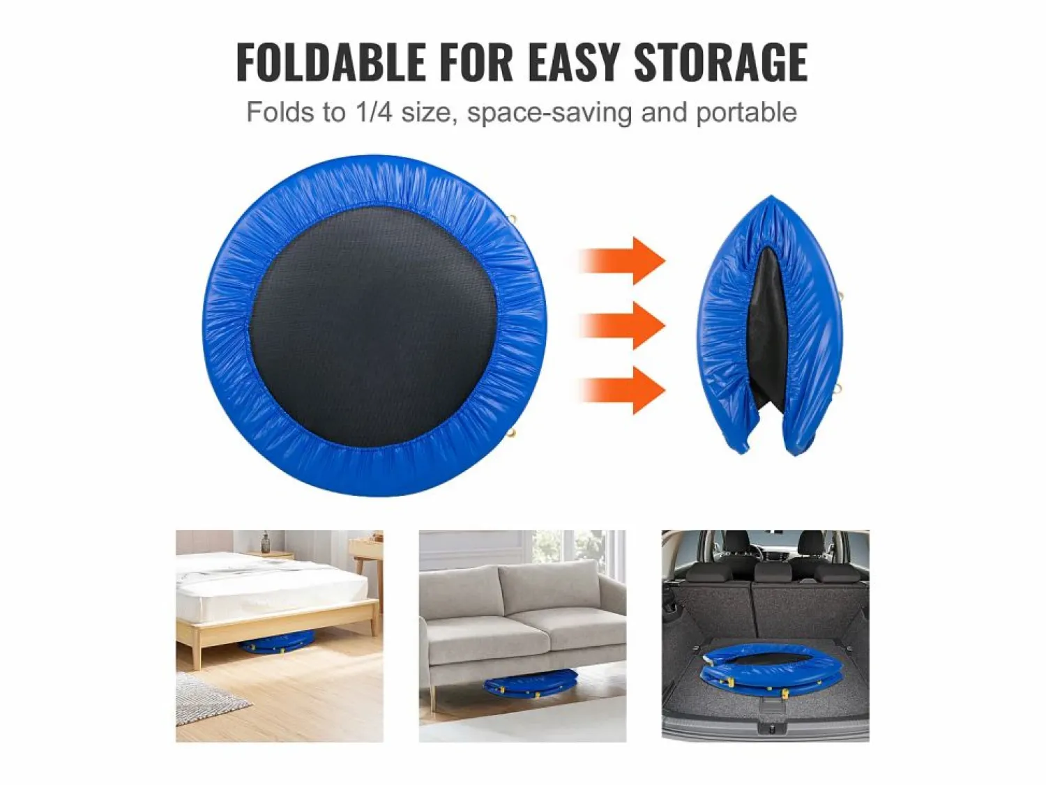 Discount Trampolín SucceBuy Trampolín de 3 Patas para Niños, Plegable para Interior y Exterior