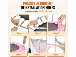 Discount Trampolín SucceBuy Trampolín Infantil de 140 cm, Mini Trampolín para Niños Pequeños con Red de Protección, para Interior y Exterior. Cama Elástica