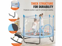 Trampolín SucceBuy Trampolín Infantil de 152,5 cm, Mini Trampolín con Red de Protección, para Interior y Exterior.