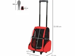 Outlet Transportín carrito para mascotas 42x25x55 cm Transportín De Paseo Para Animales