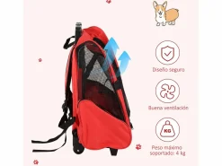 Outlet Transportín carrito para mascotas 42x25x55 cm Transportín De Paseo Para Animales