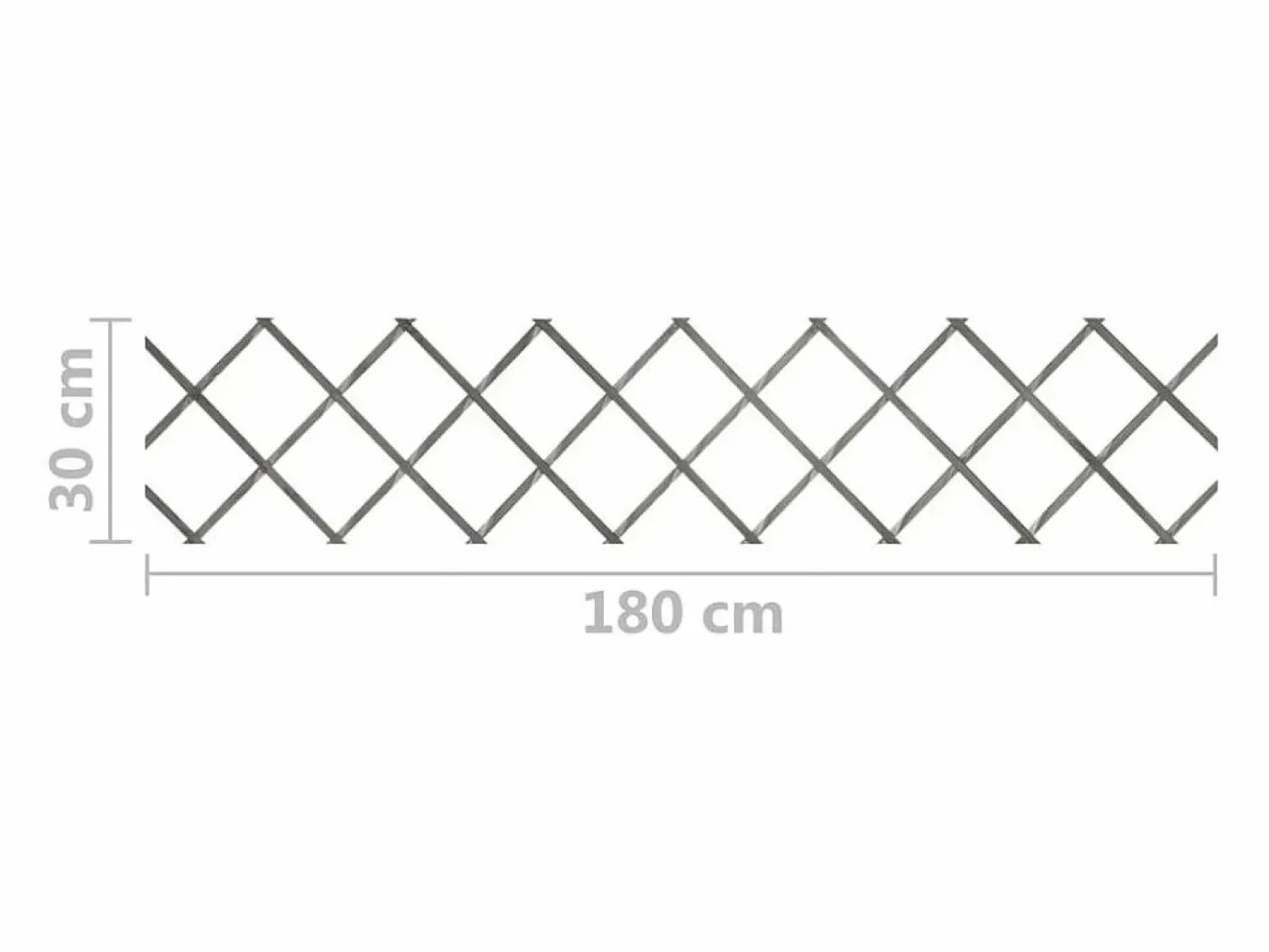Treillis jardin-Clôture à treillis Bois de sapin massif 180x30 cm