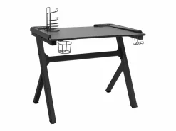 Garden Furniture Tryggvin Escritorio gaming con luz LED forma Y 110x60x75 cm
