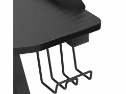 Garden Furniture Tryggvin Escritorio gaming con luz LED forma Y 110x60x75 cm