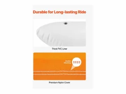 New Tubo Remolcable, SucceBuy Flotadores Remolcables para Navegación, Flotadores Remolcables Inflables para 2 Personas con 2 Cabinas Naranja