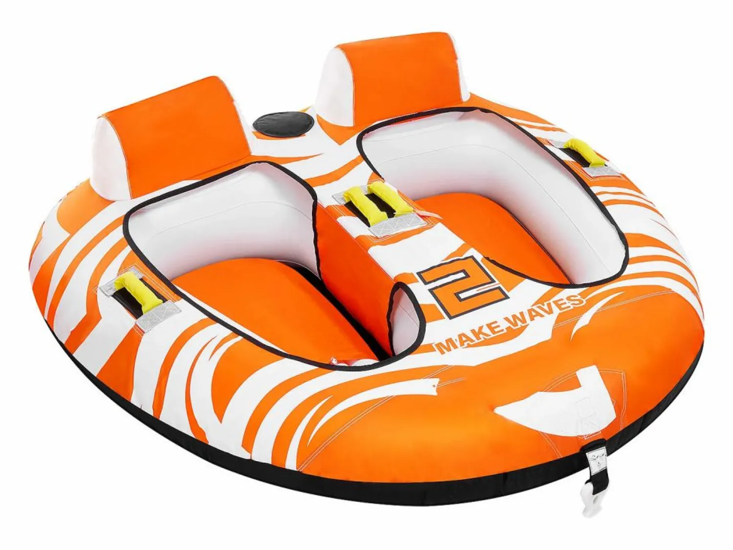 New Tubo Remolcable, SucceBuy Flotadores Remolcables para Navegación, Flotadores Remolcables Inflables para 2 Personas con 2 Cabinas Naranja