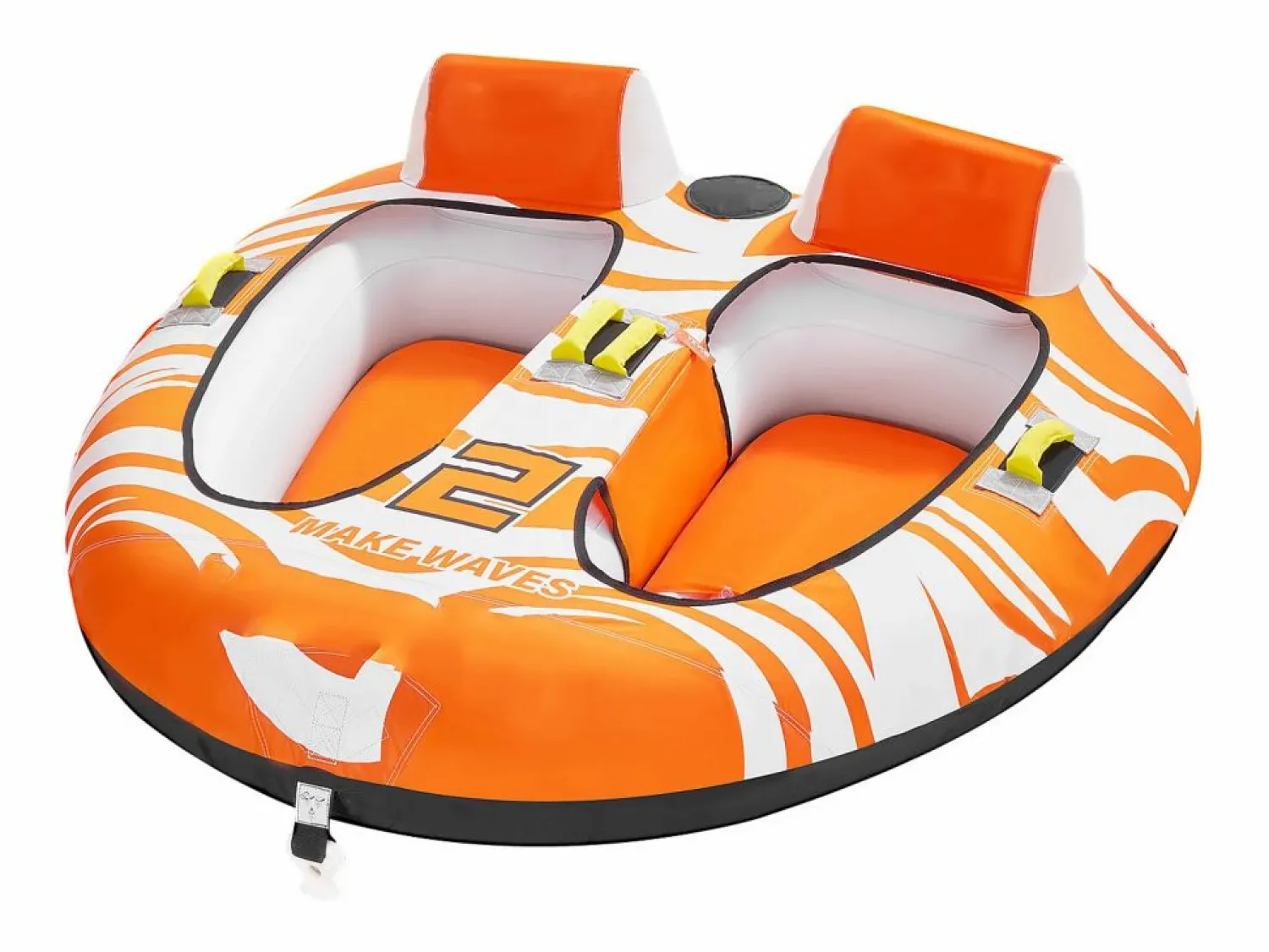 New Tubo Remolcable, SucceBuy Flotadores Remolcables para Navegación, Flotadores Remolcables Inflables para 2 Personas con 2 Cabinas Naranja