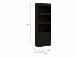 TuHome Biblioteca Durango, Tres Estantes, Gabinete con Doble Puerta, .