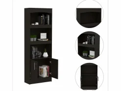 TuHome Biblioteca Durango, Tres Estantes, Gabinete con Doble Puerta, .