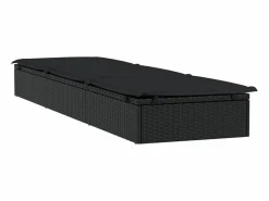 vidaxl Tumbona 1 ud con cojín ratán sintético 201x55x62 cm