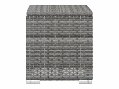 Sale vidaxl Tumbona con cojín y mesita de ratán sintético Gris