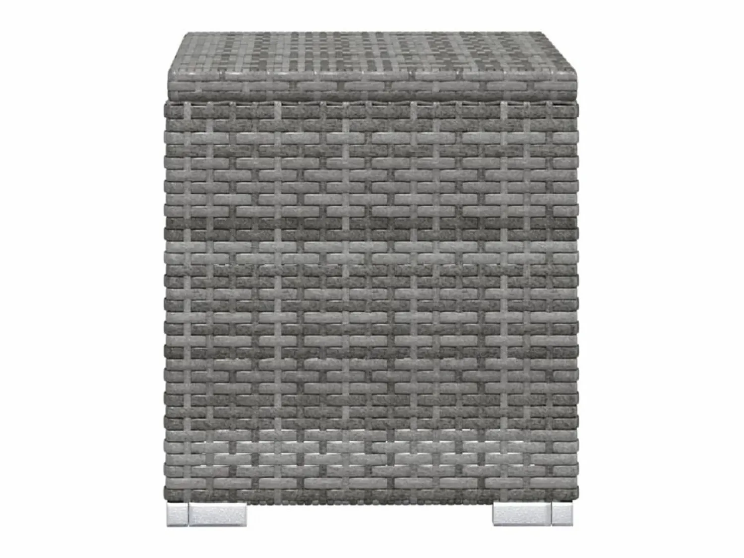 Sale vidaxl Tumbona con cojín y mesita de ratán sintético Gris