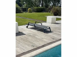 Hot Tumbona de aluminio y lona plastificada Tumbona