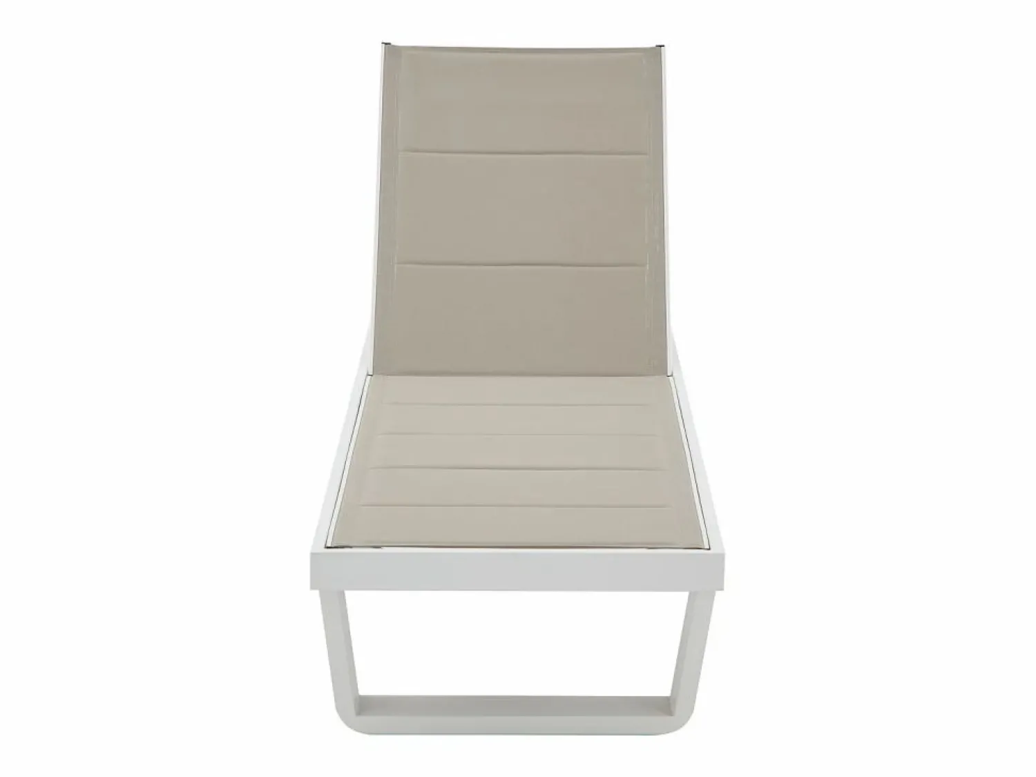 New MYLIA Tumbona de aluminio y textilene - y blanco - NABUNA de Gris