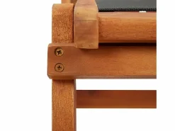 Hot vidaxl Tumbona de exterior de mandera maciza acacia y textileno Color natural claro