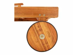 Tumbona de jardín con cojín madera maciza de acacia ES336401