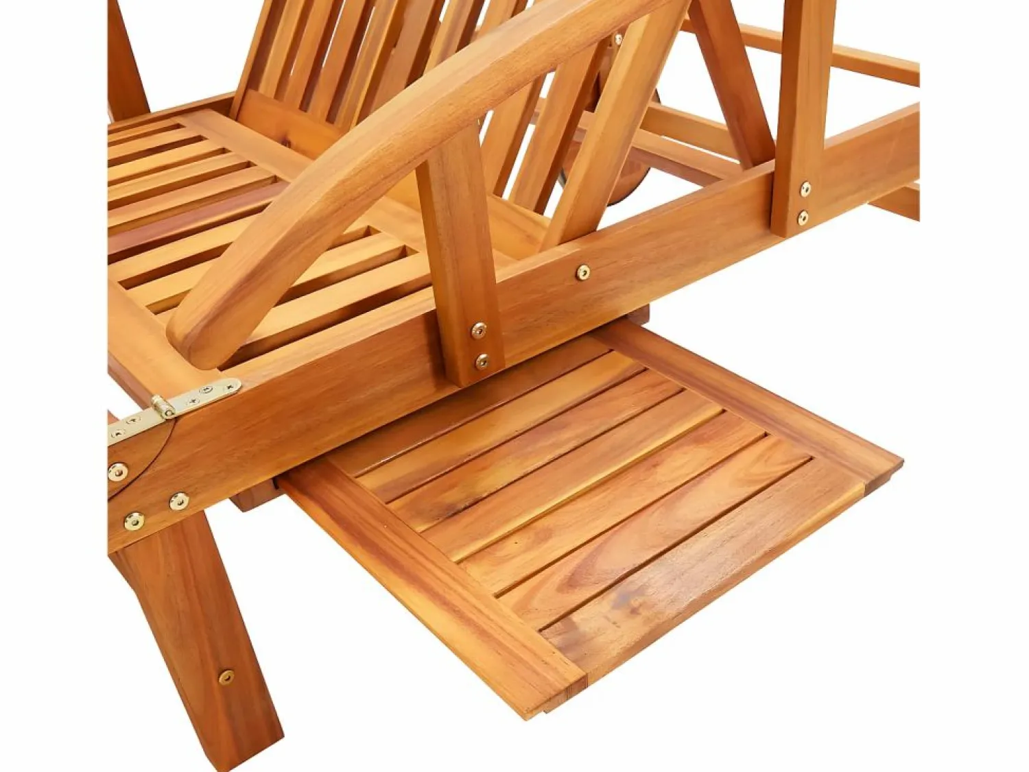 Tumbona de jardín con cojín madera maciza de acacia ES336401