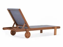 Sale Habitat et jardin Tumbona de madera exótica Saigón Gris