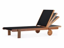Clearance Habitat et jardin Tumbona de madera exótica "Saigón" - Arce - Negro