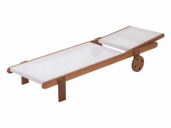 Clearance Tumbona de madera exótica Saigón - Maple - Crudo Tumbona