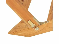 Sale vidaxl Tumbona de madera maciza de teca Color natural claro