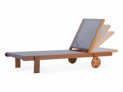 Discount Habitat et jardin Tumbona en madera exótica "Saïgon" - Maple - - Lote de 2 Gris