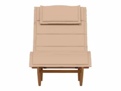 vidaxl Tumbona mecedora con cojín de madera maciza de acacia