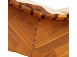 vidaxl Tumbona mecedora con cojín de madera maciza de acacia