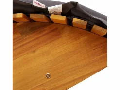 Discount Tumbona mecedora Mazaneda madera de acacia oscuro 74x154x60 cm Tumbona